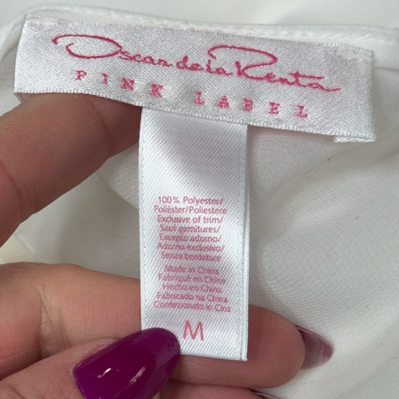 Vintage Oscar de la Renta Pink Label Ivory Babydoll Slip Dress Size Medium Y2K - Picture 3 of 12